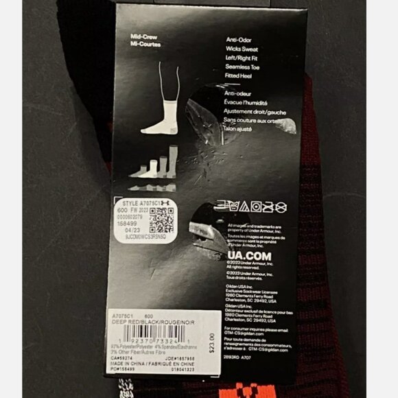 NWT - UA Under Armour ArmourDry Playmaker Socks - Mid-Crew - 1 Pair in package - Picture 3 of 3
